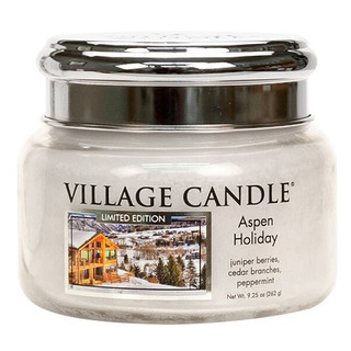 Village Candle Malá voňavá sviečka v Aspen Holiday 262g - slávnostná Aspen
