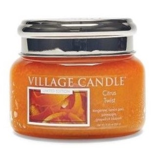 Village Candle Malá voňavá sviečka v citrusovom twiste 262g - občerstvenie citrusu