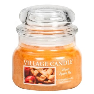 Village Candle Malá voňavá sviečka v skle teplý jablkový koláč 262 g - jablkový koláč
