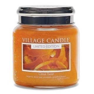 Village Candle Sviečka strednej vône v citrusovom zákrute 397G - Citrusové občerstvenie