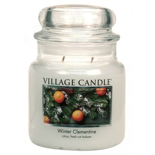 Sviečka strednej vône v zimnej klementíne 397G - slávnostná mandarínka