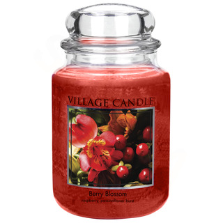 Veľká voňavá sviečka v Berry Blossom 645G - červené kvety