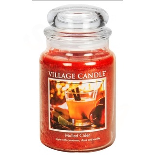 Village Candle Veľká voňavá sviečka v Mulled Cider 645G - Zváracie jablčný mušt
