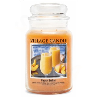 Village Candle Veľká voňavá sviečka v Glass Peach Bellini 645G - Peach Bellini